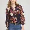 Clearance Floral Burnout Blouse Tops | Blouses & Shirts