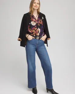 Clearance Floral Burnout Blouse Tops | Blouses & Shirts