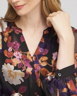 Clearance Floral Burnout Blouse Tops | Blouses & Shirts