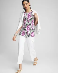 Sale Floral Button Detail Tunic Tops