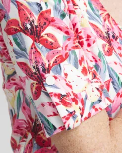 Online Floral Everyday V-neck Tee Tops