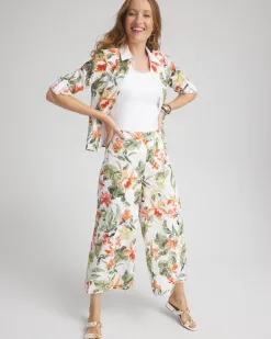 Store Floral Eyelet Shirt Tops