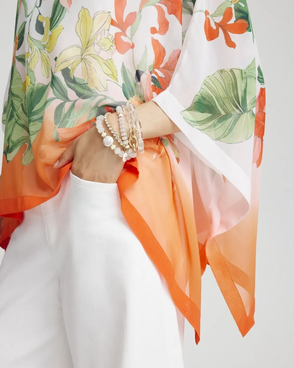 Best Floral Ombre Poncho Tops
