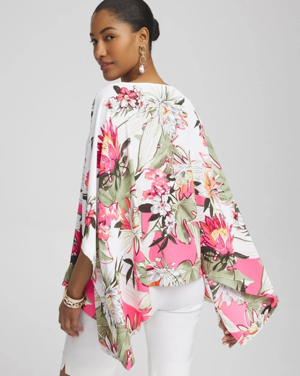 Flash Sale Floral Poncho Tops