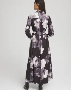 Sale Floral Print Maxi Shirt Dress Dresses
