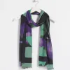 Online Floral Watercolor Oblong Scarf Scarves
