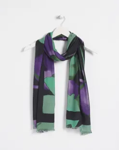 Online Floral Watercolor Oblong Scarf Scarves