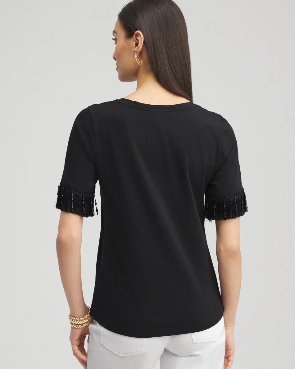 Store Fringe Trim Top Tops