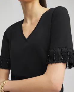 Store Fringe Trim Top Tops