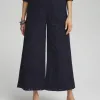 Online Geo Eyelet Soft Cropped Pants Pants