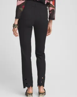 Discount Girlfriend Floral Cutout Ankle Jeans Jeans & Denim
