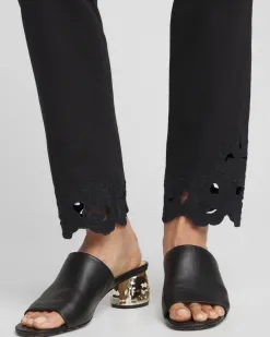 Discount Girlfriend Floral Cutout Ankle Jeans Jeans & Denim