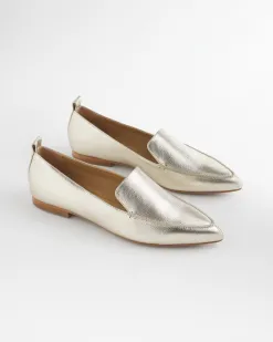 New Metallic Leather Loafer Shoes
