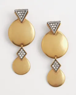 Flash Sale Tone Pavé Clip On Drop Earrings Earrings