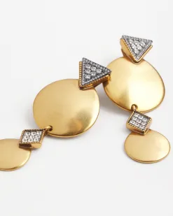 Flash Sale Tone Pavé Clip On Drop Earrings Earrings