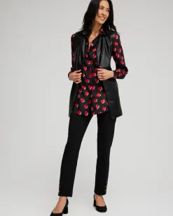 Shop Heart Print Tunic Tops