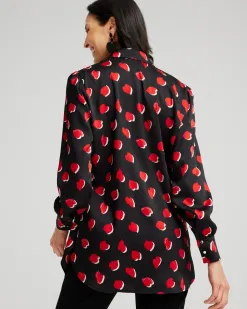 Shop Heart Print Tunic Tops