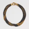 Cheap Hematite Tone Multi Strand Necklace Necklaces