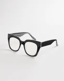 Clearance Houndstooth Cateye Readers Eyewear
