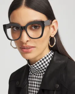 Clearance Houndstooth Cateye Readers Eyewear
