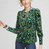 Sale Ikat Velvet Long Sleeve Tee Tops | Tees