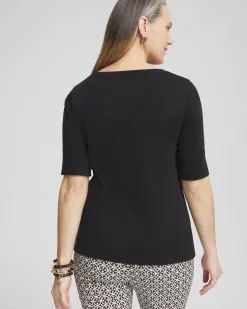 Clearance Jewel Neck Tee Tops