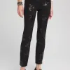 Hot Juliet Floral Sequin Ankle Pants Pants