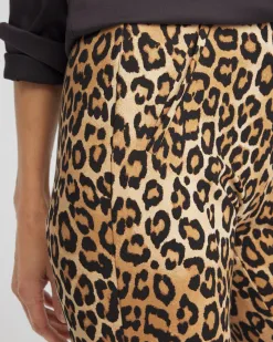 New Juliet Ponte Leopard Ankle Pants Pants