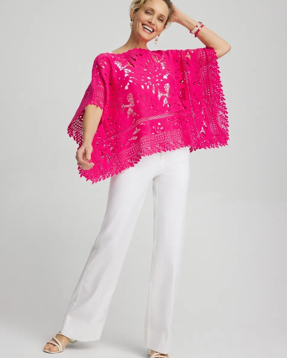 Fashion Lace Crochet Poncho Tops