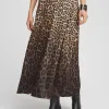 Shop Leopard Stretch Satin Skirt Skirts