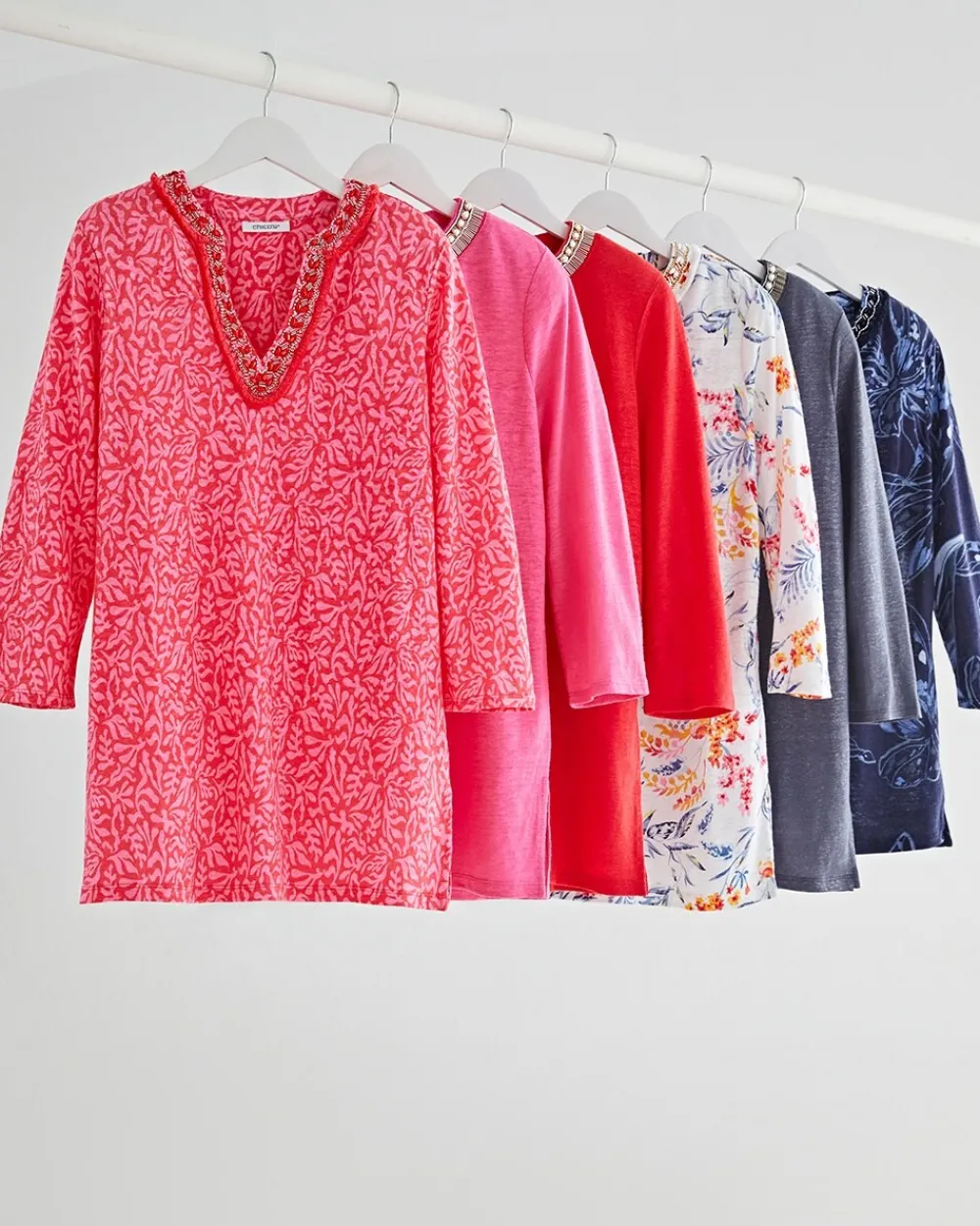 Clearance Linen Embellished Tunic Tops