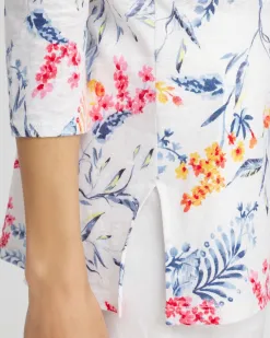 Online Linen Nautical Embellished Tunic Tops