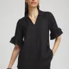Cheap Linen Ruffle Sleeve Blouse Tops