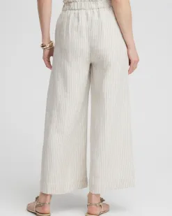Online Linen Stripe Culotte Pants Pants