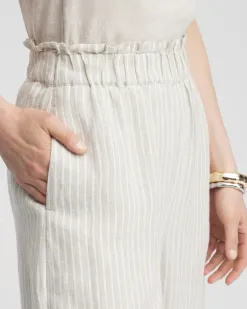 Online Linen Stripe Culotte Pants Pants