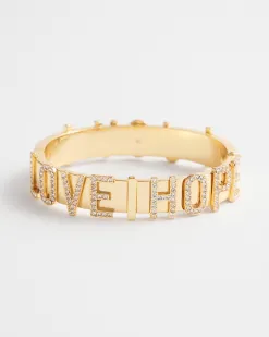 Flash Sale Love Hope Pavé Bangle Bracelet Bracelets | Bracelet Stacking
