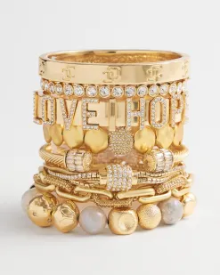Flash Sale Love Hope Pavé Bangle Bracelet Bracelets | Bracelet Stacking