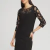 Outlet Mesh Floral Ponte Sheath Dress Dresses