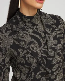 Cheap Metallic Jacquard Sweater Blazer Sweaters