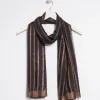 Cheap Metallic Silk Blend Scarf Scarves