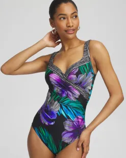 New Miraclesuit Flora Aura It's A Wrap Swimsuit Swim