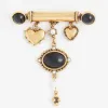 Fashion Mixed Metal Heart Brooch Pins & Brooches