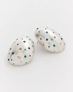 New Multicolor Tone Puff Earrings Earrings