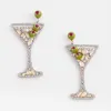 Sale No Droop™ Embellished Martini Earrings Earrings
