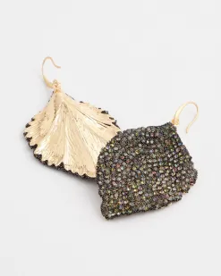 New No Droop™ Pavé Leaf Drop Earrings Earrings