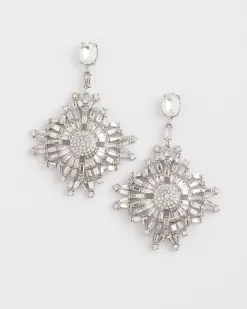 Discount No Droop™ Snowflake Drop Earrings Earrings