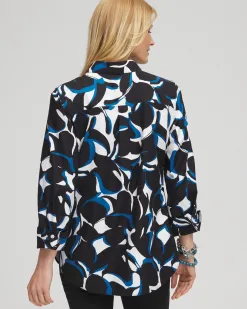 Store No Iron™ Abstract Print Shirt Tops