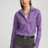 Hot No Iron™ Animal Print Jacquard Shirt Tops