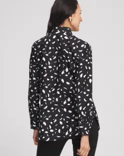 Fashion No Iron™ Dot Print Shirt Tops | Blouses & Shirts