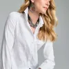 Shop No Iron™ Embroidered Sateen Stretch Tunic Tops